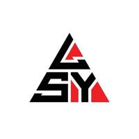 création de logo de lettre triangle lsy avec forme de triangle. monogramme de conception de logo triangle lsy. modèle de logo vectoriel triangle lsy avec couleur rouge. logo triangulaire lsy logo simple, élégant et luxueux.