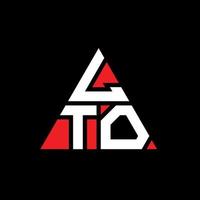 création de logo lettre lto triangle avec forme de triangle. monogramme de conception de logo triangle lto. modèle de logo vectoriel triangle lto avec couleur rouge. lto logo triangulaire logo simple, élégant et luxueux.