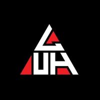 création de logo de lettre triangle luh avec forme de triangle. monogramme de conception de logo triangle luh. modèle de logo vectoriel triangle luh avec couleur rouge. logo triangulaire luh logo simple, élégant et luxueux.