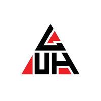 création de logo de lettre triangle luh avec forme de triangle. monogramme de conception de logo triangle luh. modèle de logo vectoriel triangle luh avec couleur rouge. logo triangulaire luh logo simple, élégant et luxueux.