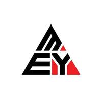 création de logo de lettre triangle mey avec forme de triangle. monogramme de conception de logo triangle mey. modèle de logo vectoriel triangle mey avec couleur rouge. mey logo triangulaire logo simple, élégant et luxueux.