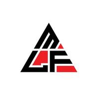 création de logo de lettre triangle mlf avec forme de triangle. monogramme de conception de logo triangle mlf. modèle de logo vectoriel triangle mlf avec couleur rouge. logo triangulaire mlf logo simple, élégant et luxueux.