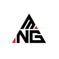 création de logo de lettre triangle mng avec forme de triangle. monogramme de conception de logo triangle mng. modèle de logo vectoriel triangle mng avec couleur rouge. logo triangulaire mng logo simple, élégant et luxueux.