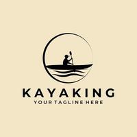 kayak sport silhouette logo modèle de conception vectorielle vecteur