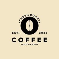 modèle vectoriel de conception de logo de café avec style de concept vintage