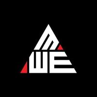 création de logo de lettre triangle mwe avec forme de triangle. monogramme de conception de logo triangle mwe. modèle de logo vectoriel triangle mwe avec couleur rouge. logo triangulaire mwe logo simple, élégant et luxueux.