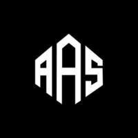 création de logo de lettre aas avec forme de polygone. création de logo en forme de polygone et de cube aas. modèle de logo vectoriel aas hexagone couleurs blanches et noires. monogramme aas, logo d'entreprise et immobilier.