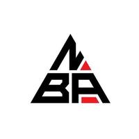 création de logo de lettre triangle nba avec forme de triangle. monogramme de conception de logo triangle nba. modèle de logo vectoriel triangle nba avec couleur rouge. logo triangulaire nba logo simple, élégant et luxueux.