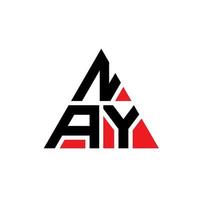 création de logo de lettre triangle nay avec forme de triangle. non monogramme de conception de logo triangle. modèle de logo vectoriel triangle nay avec couleur rouge. nay logo triangulaire logo simple, élégant et luxueux.