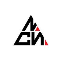 création de logo de lettre triangle ncn avec forme de triangle. monogramme de conception de logo triangle ncn. modèle de logo vectoriel triangle ncn avec couleur rouge. logo triangulaire ncn logo simple, élégant et luxueux.