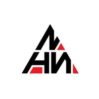 création de logo de lettre triangle nhn avec forme de triangle. monogramme de conception de logo triangle nhn. modèle de logo vectoriel triangle nhn avec couleur rouge. logo triangulaire nhn logo simple, élégant et luxueux.