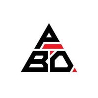 création de logo de lettre triangle pbo avec forme de triangle. monogramme de conception de logo triangle pbo. modèle de logo vectoriel triangle pbo avec couleur rouge. logo triangulaire pbo logo simple, élégant et luxueux.