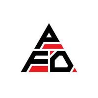 création de logo de lettre triangle pfo avec forme de triangle. monogramme de conception de logo triangle pfo. modèle de logo vectoriel triangle pfo avec couleur rouge. logo triangulaire pfo logo simple, élégant et luxueux.