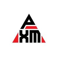 création de logo de lettre triangle pxm avec forme de triangle. monogramme de conception de logo triangle pxm. modèle de logo vectoriel triangle pxm avec couleur rouge. logo triangulaire pxm logo simple, élégant et luxueux.