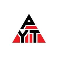 création de logo de lettre triangle pyt avec forme de triangle. monogramme de conception de logo triangle pyt. modèle de logo vectoriel triangle pyt avec couleur rouge. logo triangulaire pyt logo simple, élégant et luxueux.