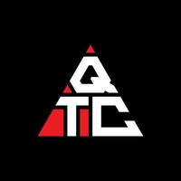 création de logo de lettre triangle qtc avec forme de triangle. monogramme de conception de logo triangle qtc. modèle de logo vectoriel triangle qtc avec couleur rouge. logo triangulaire qtc logo simple, élégant et luxueux.