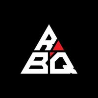 création de logo de lettre triangle rbq avec forme de triangle. monogramme de conception de logo triangle rbq. modèle de logo vectoriel triangle rbq avec couleur rouge. logo triangulaire rbq logo simple, élégant et luxueux.