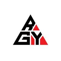 création de logo de lettre triangle rgy avec forme de triangle. monogramme de conception de logo triangle rgy. modèle de logo vectoriel triangle rgy avec couleur rouge. logo triangulaire rgy logo simple, élégant et luxueux.