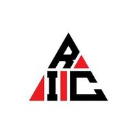 création de logo de lettre triangle ric avec forme de triangle. monogramme de conception de logo triangle ric. modèle de logo vectoriel triangle ric avec couleur rouge. ric logo triangulaire logo simple, élégant et luxueux.