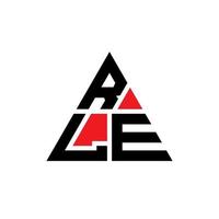 création de logo de lettre triangle rle avec forme de triangle. monogramme de conception de logo triangle rle. modèle de logo vectoriel triangle rle avec couleur rouge. rle logo triangulaire logo simple, élégant et luxueux.
