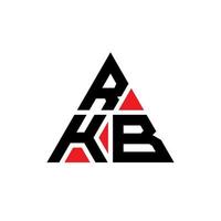 création de logo de lettre triangle rkb avec forme de triangle. monogramme de conception de logo triangle rkb. modèle de logo vectoriel triangle rkb avec couleur rouge. logo triangulaire rkb logo simple, élégant et luxueux.