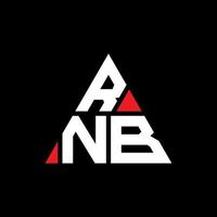 création de logo de lettre triangle rnb avec forme de triangle. monogramme de conception de logo triangle rnb. modèle de logo vectoriel triangle rnb avec couleur rouge. logo triangulaire rnb logo simple, élégant et luxueux.