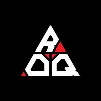 création de logo de lettre triangle roq avec forme de triangle. monogramme de conception de logo triangle roq. modèle de logo vectoriel triangle roq avec couleur rouge. logo triangulaire roq logo simple, élégant et luxueux.