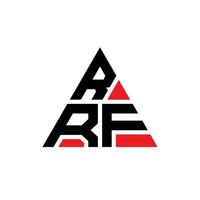 création de logo de lettre triangle rrf avec forme de triangle. monogramme de conception de logo triangle rrf. modèle de logo vectoriel triangle rrf avec couleur rouge. logo triangulaire rrf logo simple, élégant et luxueux.