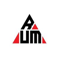 conception de logo de lettre de triangle de rhum avec la forme de triangle. monogramme de conception de logo de triangle de rhum. modèle de logo vectoriel triangle rhum avec couleur rouge. logo triangulaire rhum logo simple, élégant et luxueux.