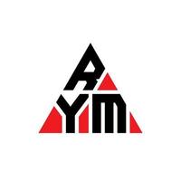 création de logo de lettre triangle rym avec forme de triangle. monogramme de conception de logo triangle rym. modèle de logo vectoriel triangle rym avec couleur rouge. logo triangulaire rym logo simple, élégant et luxueux.