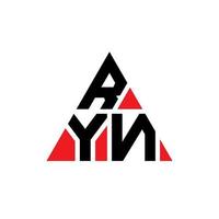 création de logo de lettre triangle ryn avec forme de triangle. monogramme de conception de logo triangle ryn. modèle de logo vectoriel triangle ryn avec couleur rouge. logo triangulaire ryn logo simple, élégant et luxueux.