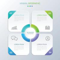 modèle d'infographie d'entreprise avec icône, illustration de conception vectorielle vecteur