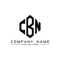 création de logo de lettre cbn avec forme de polygone. création de logo en forme de polygone et de cube cbn. modèle de logo vectoriel cbn hexagone couleurs blanches et noires. monogramme cbn, logo d'entreprise et immobilier.