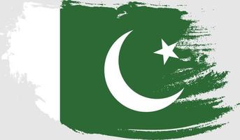 drapeau pakistanais avec texture grunge vecteur