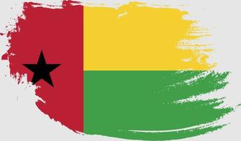 drapeau de la guinée bissau avec texture grunge vecteur