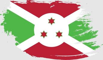 drapeau burundi avec texture grunge vecteur