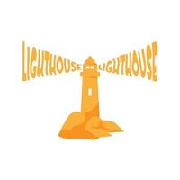 vecteur de logo illustration phare jaune