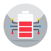 conception de vecteur à la mode de batterie rechargeable