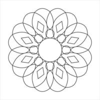 coloriage de mandala pour adulte vecteur