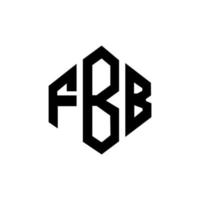 création de logo de lettre fbb avec forme de polygone. création de logo en forme de polygone et de cube fbb. modèle de logo vectoriel fbb hexagone couleurs blanches et noires. monogramme fbb, logo d'entreprise et immobilier.