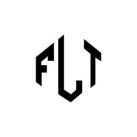 création de logo de lettre flt avec forme de polygone. création de logo en forme de polygone et de cube flt. modèle de logo vectoriel flt hexagone couleurs blanches et noires. monogramme flt, logo d'entreprise et immobilier.