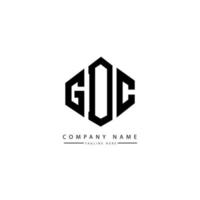 création de logo de lettre gdc avec forme de polygone. création de logo en forme de polygone et de cube gdc. modèle de logo vectoriel hexagone gdc couleurs blanches et noires. monogramme gdc, logo d'entreprise et immobilier.