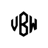 création de logo de lettre vbw avec forme de polygone. création de logo en forme de polygone et de cube vbw. modèle de logo vectoriel vbw hexagone couleurs blanches et noires. monogramme vbw, logo d'entreprise et immobilier.
