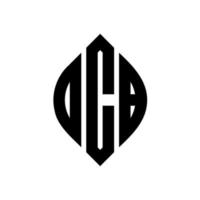 création de logo de lettre de cercle dcb avec forme de cercle et d'ellipse. lettres dcb ellipse avec style typographique. les trois initiales forment un logo circulaire. dcb cercle emblème abstrait monogramme lettre marque vecteur. vecteur