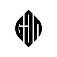 création de logo de lettre de cercle gjm avec forme de cercle et d'ellipse. lettres ellipse gjm avec style typographique. les trois initiales forment un logo circulaire. gjm cercle emblème abstrait monogramme lettre marque vecteur. vecteur