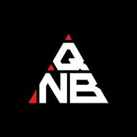 création de logo de lettre triangle qnb avec forme de triangle. monogramme de conception de logo triangle qnb. modèle de logo vectoriel triangle qnb avec couleur rouge. logo triangulaire qnb logo simple, élégant et luxueux.