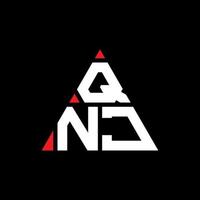 création de logo de lettre triangle qnj avec forme de triangle. monogramme de conception de logo triangle qnj. modèle de logo vectoriel triangle qnj avec couleur rouge. qnj logo triangulaire logo simple, élégant et luxueux.