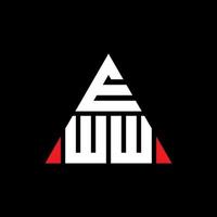 création de logo de lettre triangle eww avec forme de triangle. monogramme de conception de logo triangle eww. modèle de logo vectoriel triangle eww avec couleur rouge. eww logo triangulaire logo simple, élégant et luxueux.