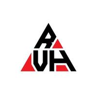 création de logo de lettre triangle rvh avec forme de triangle. monogramme de conception de logo triangle rvh. modèle de logo vectoriel triangle rvh avec couleur rouge. logo triangulaire rvh logo simple, élégant et luxueux.