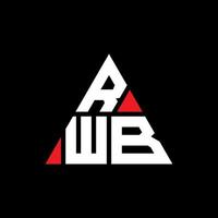 création de logo de lettre triangle rwb avec forme de triangle. monogramme de conception de logo triangle rwb. modèle de logo vectoriel triangle rwb avec couleur rouge. logo triangulaire rwb logo simple, élégant et luxueux.